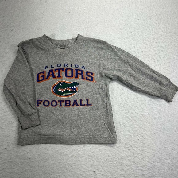 Adidas University of Florida Gators Youth 3T Long Sleeve Gray Graphic T Shirt